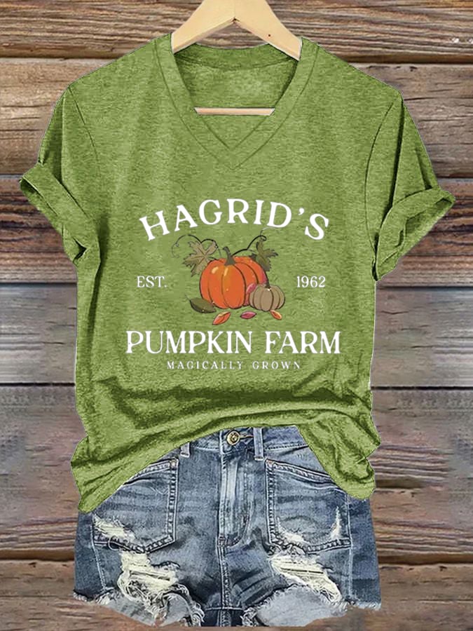 Women'S Hagrid’s Pumpkin Patch Print Casual T-Shirt
