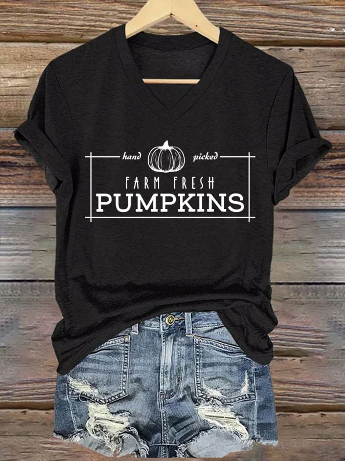 Women'S Hagrid’s Pumpkin Patch Print Casual T-Shirt