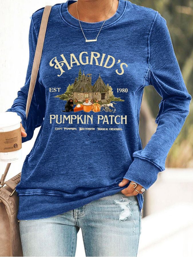 Women's Hagrid’s Pumpkin Patch Printed Sweatshirt