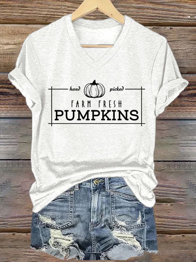 Women'S Hagrid’s Pumpkin Patch Print Casual T-Shirt