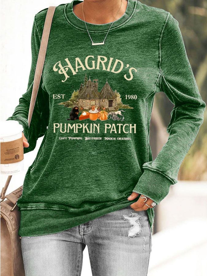 Women's Hagrid’s Pumpkin Patch Printed Sweatshirt