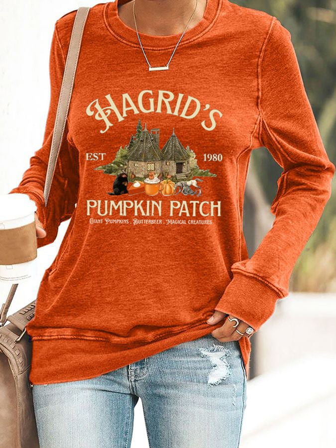 Women's Hagrid’s Pumpkin Patch Printed Sweatshirt