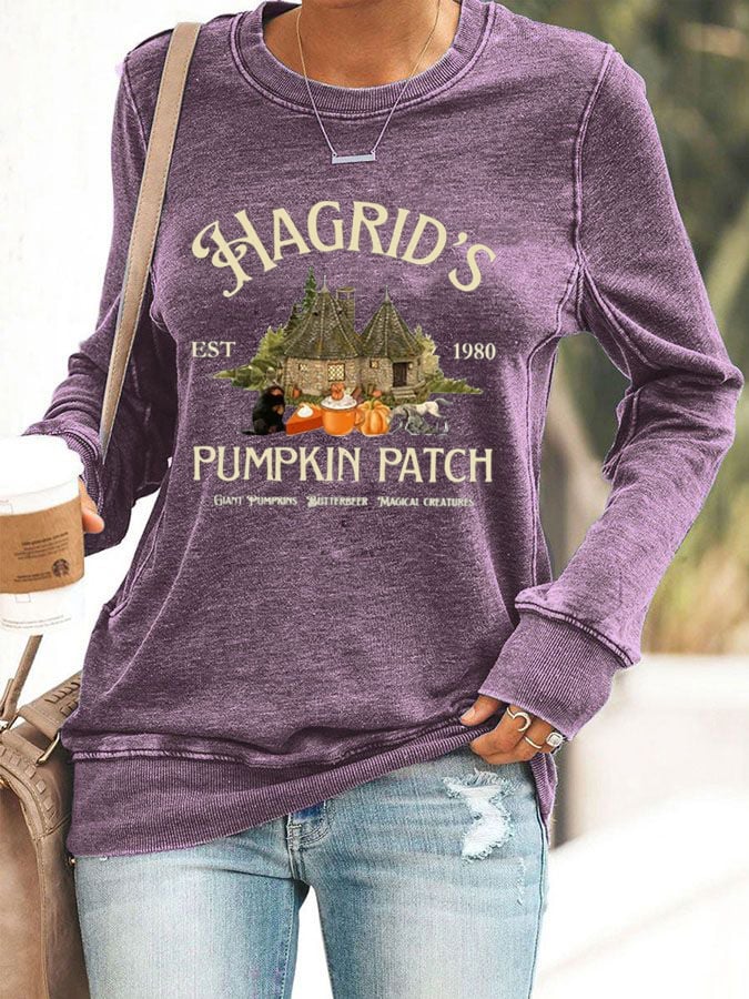 Women's Hagrid’s Pumpkin Patch Printed Sweatshirt