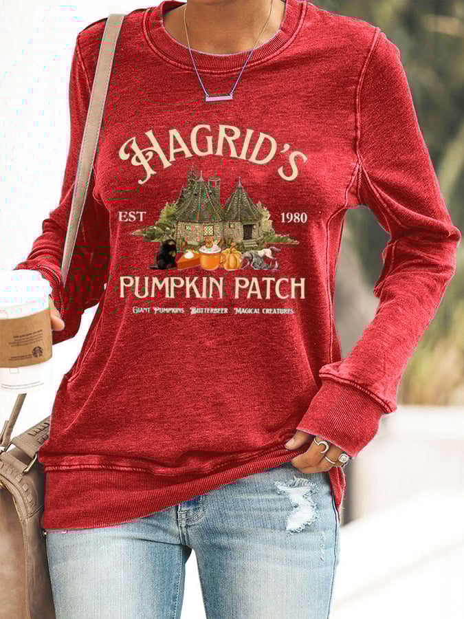 Women's Hagrid’s Pumpkin Patch Printed Sweatshirt