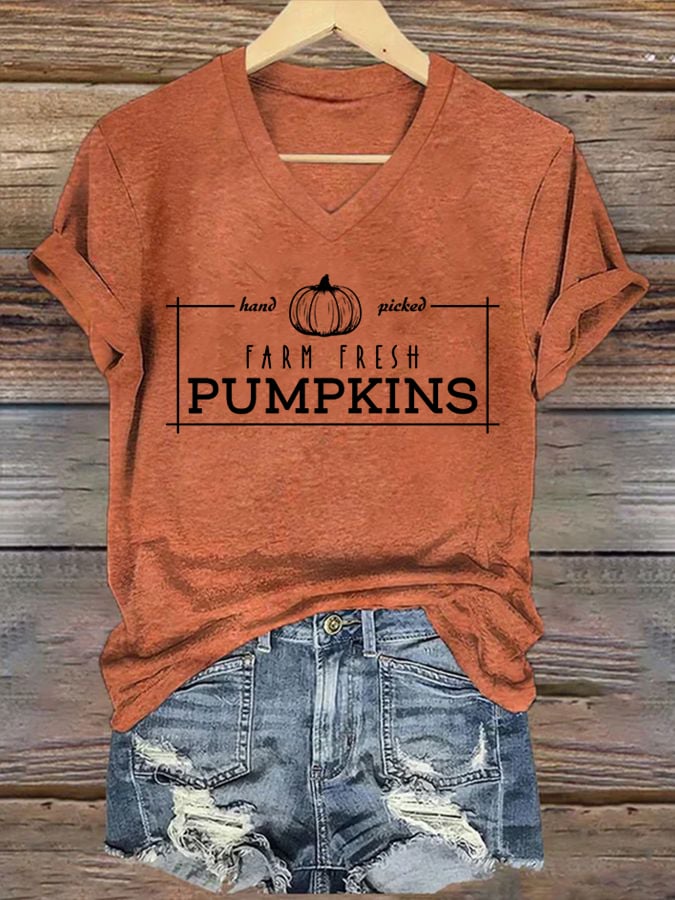 Women'S Hagrid’s Pumpkin Patch Print Casual T-Shirt
