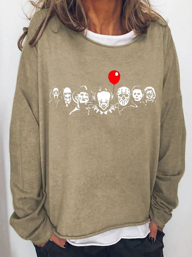Women's Halloween Print Casual Long Sleeve