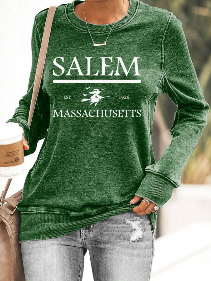 Women's Salem Massachusetts Hocus Pocus Print Sweatshirt
