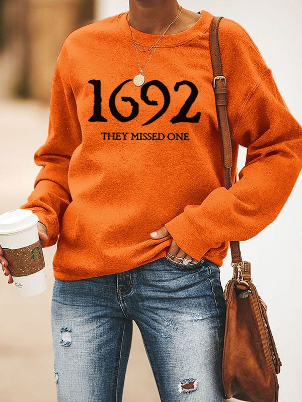 Women's 1692 They Missed One Salem Witch Print Sweatshirt