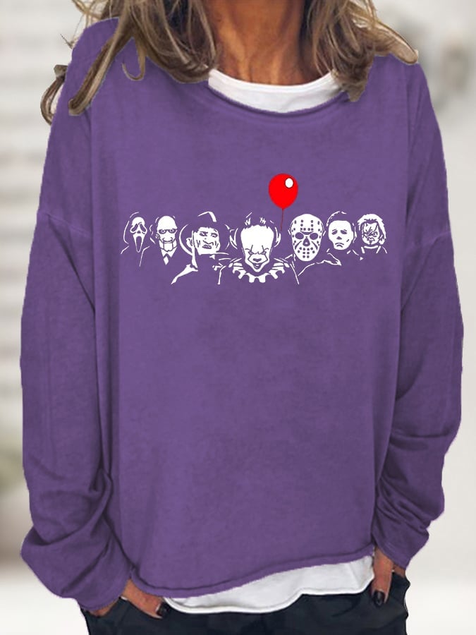 Women's Halloween Print Casual Long Sleeve