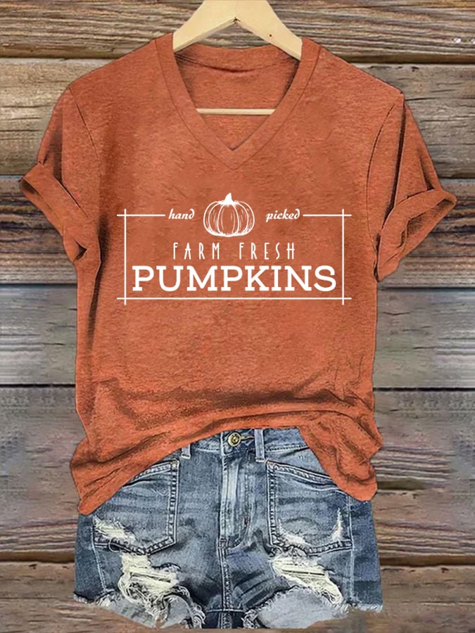Women'S Hagrid’s Pumpkin Patch Print Casual T-Shirt