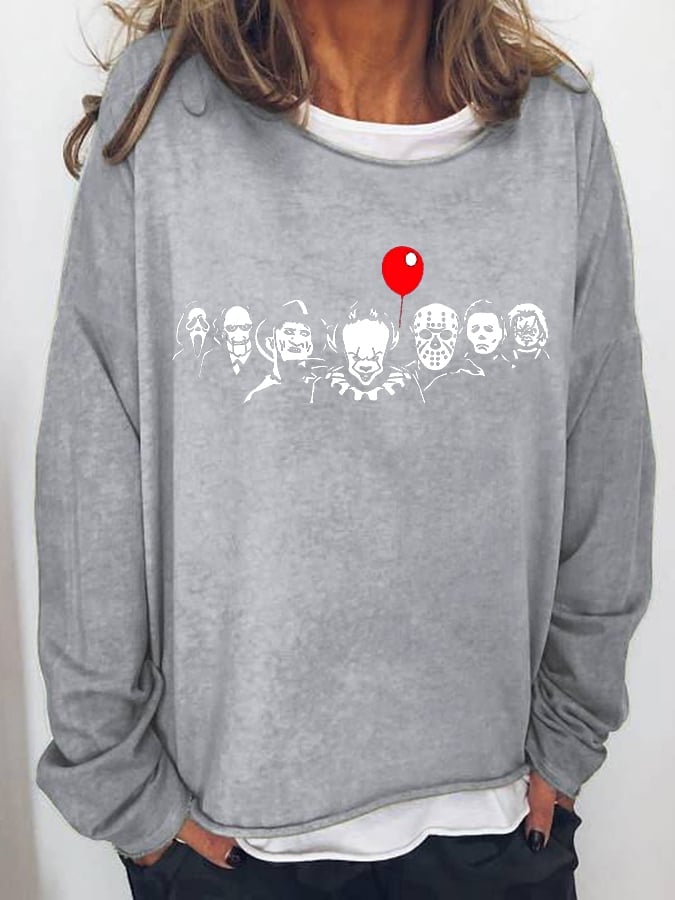 Women's Halloween Print Casual Long Sleeve