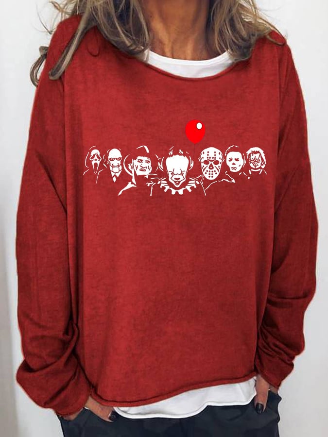 Women's Halloween Print Casual Long Sleeve