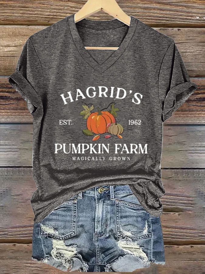 Women'S Hagrid’s Pumpkin Patch Print Casual T-Shirt