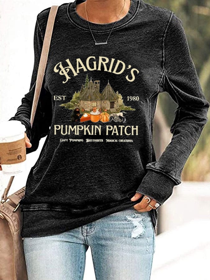 Women's Hagrid’s Pumpkin Patch Printed Sweatshirt