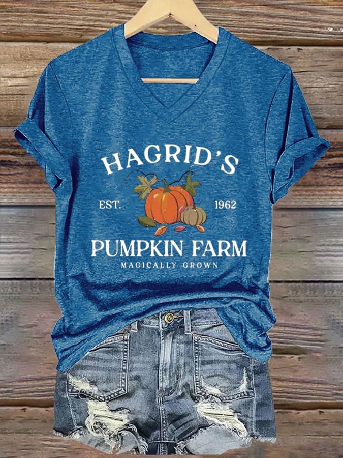 Women'S Hagrid’s Pumpkin Patch Print Casual T-Shirt