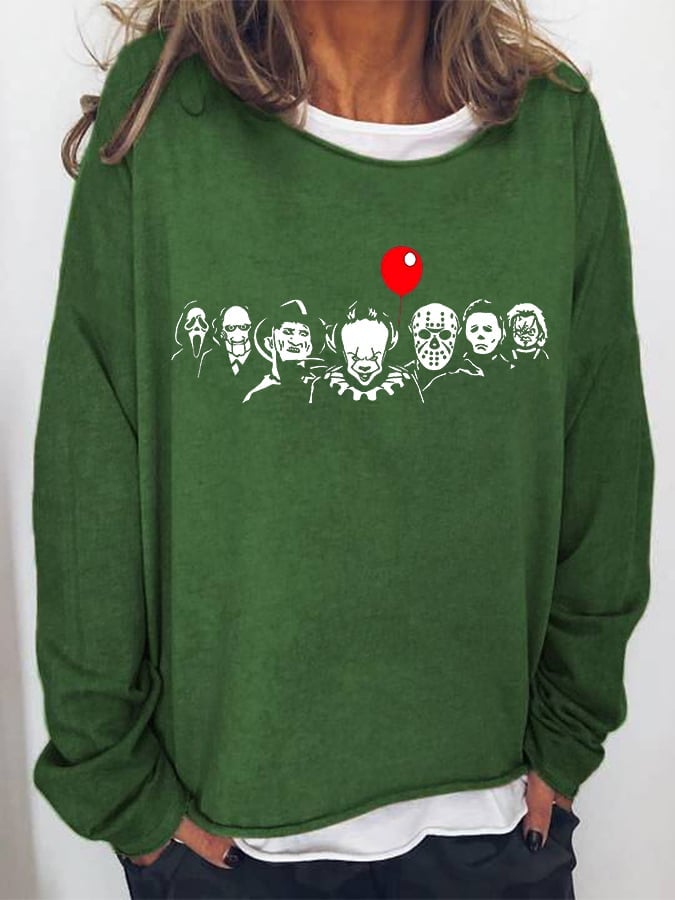 Women's Halloween Print Casual Long Sleeve