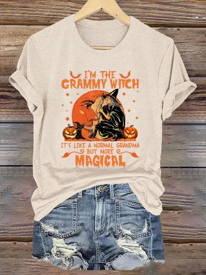 Women's I'm the Grammy Witch Printed T-Shirt