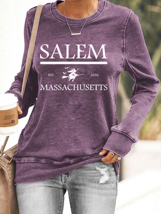 Women's Salem Massachusetts Hocus Pocus Print Sweatshirt