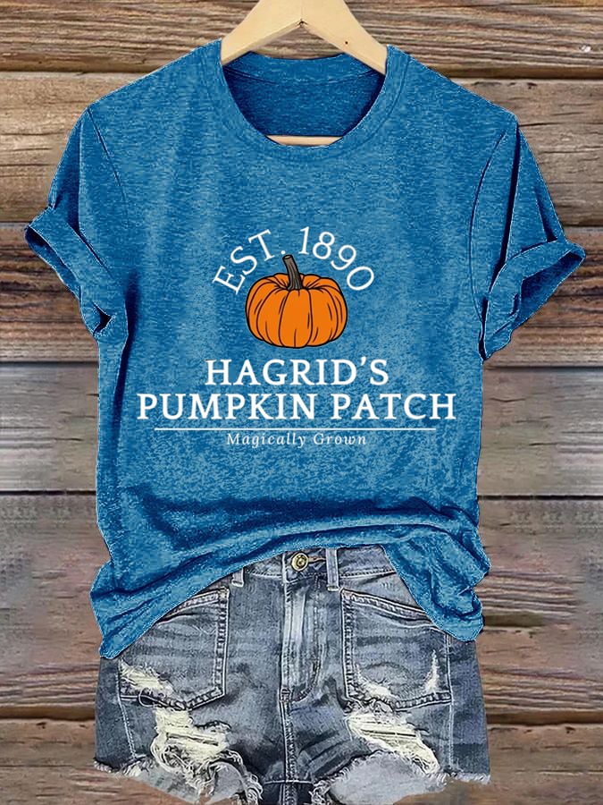 Women'S Hagrid’s Pumpkin Patch Print Casual T-Shirt