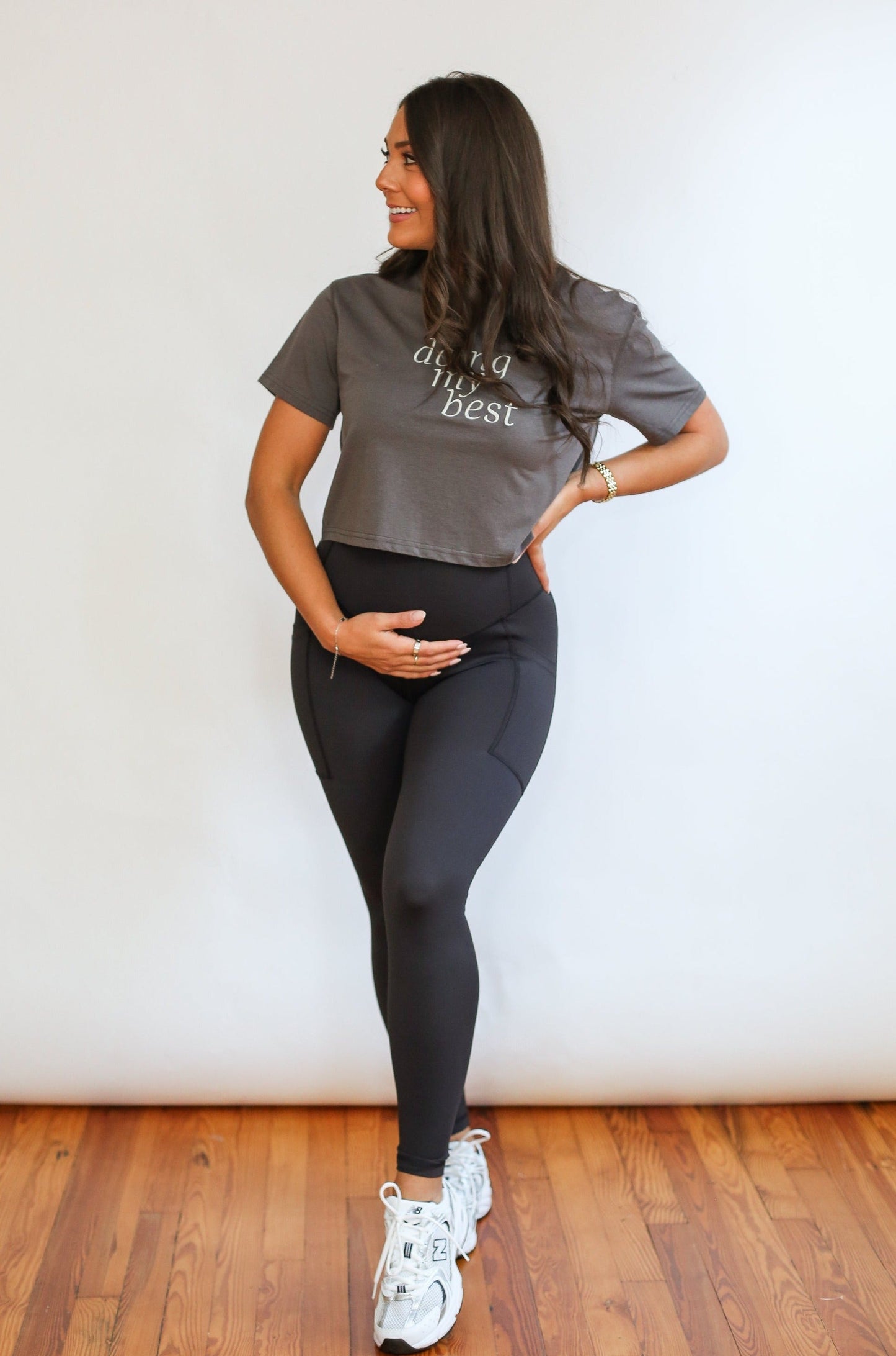Cropped Embroidered Nursing Friendly Tee