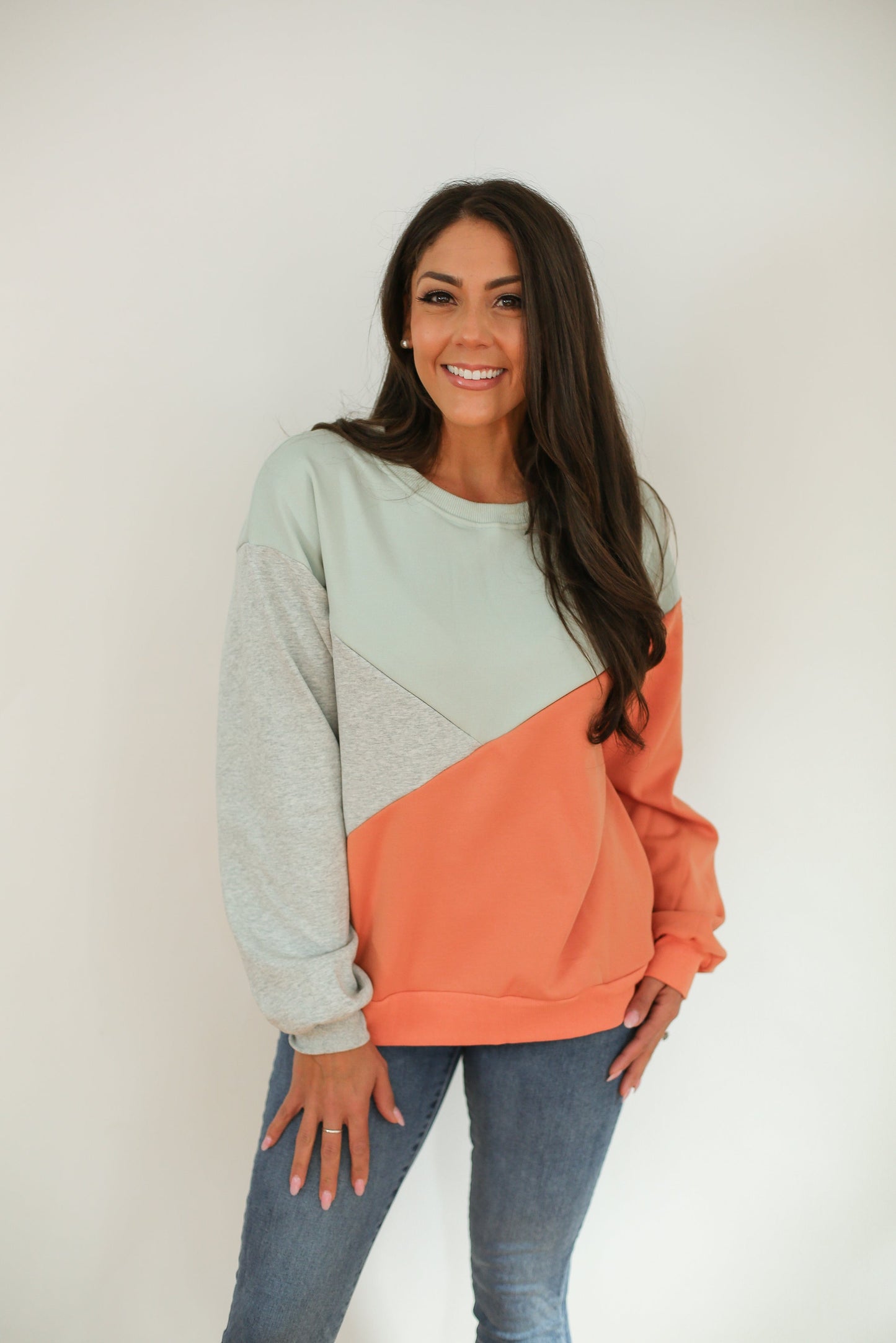 Velour Interior Diagonal Zip Breastfeeding Sweatshirt