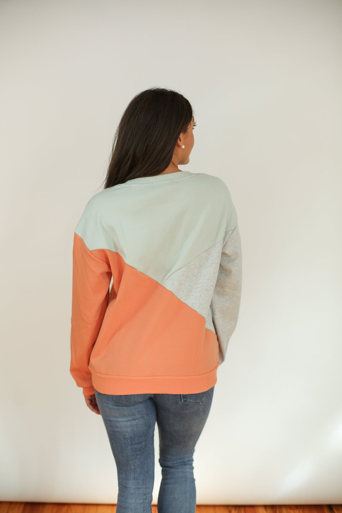 Velour Interior Diagonal Zip Breastfeeding Sweatshirt