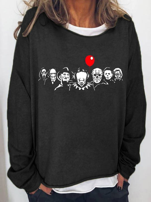 Women's Halloween Print Casual Long Sleeve