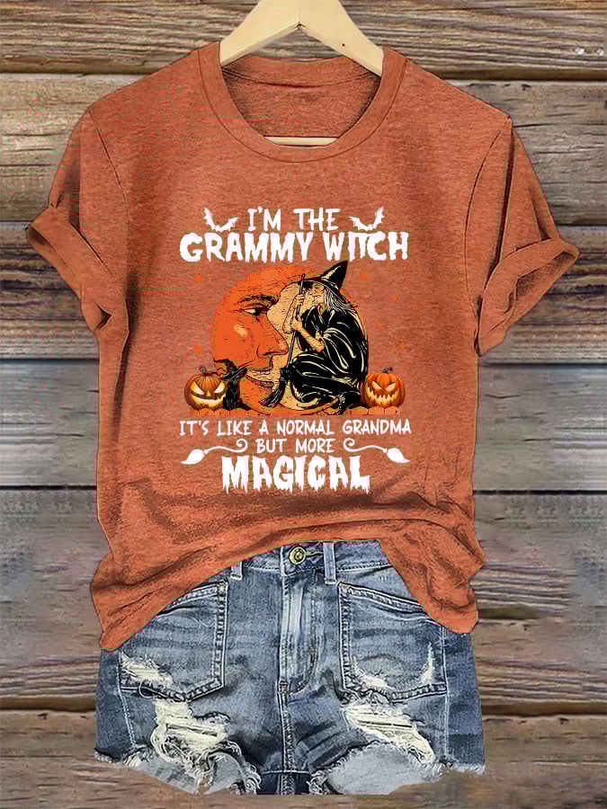 Women's I'm the Grammy Witch Printed T-Shirt