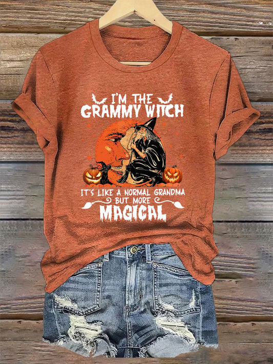 Women's I'm the Grammy Witch Printed T-Shirt