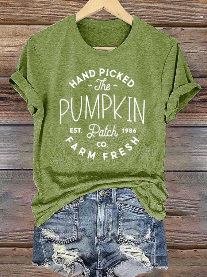 Women's  Hagrid’s Pumpkin Patch  Printed Casual T-Shirts