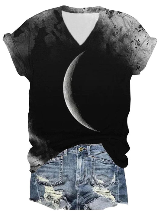 Halloween Ladies Print Short Sleeve T-Shirt
