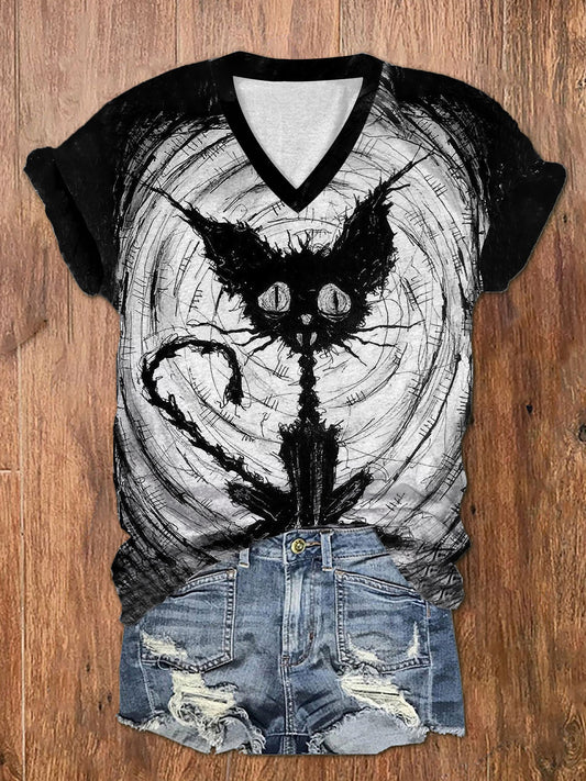Women's Cute Cat Casual T-Shirts