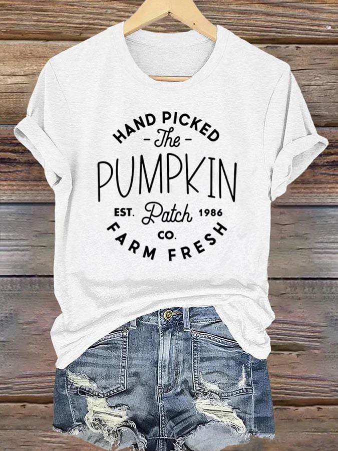 Women's  Hagrid’s Pumpkin Patch  Printed Casual T-Shirts