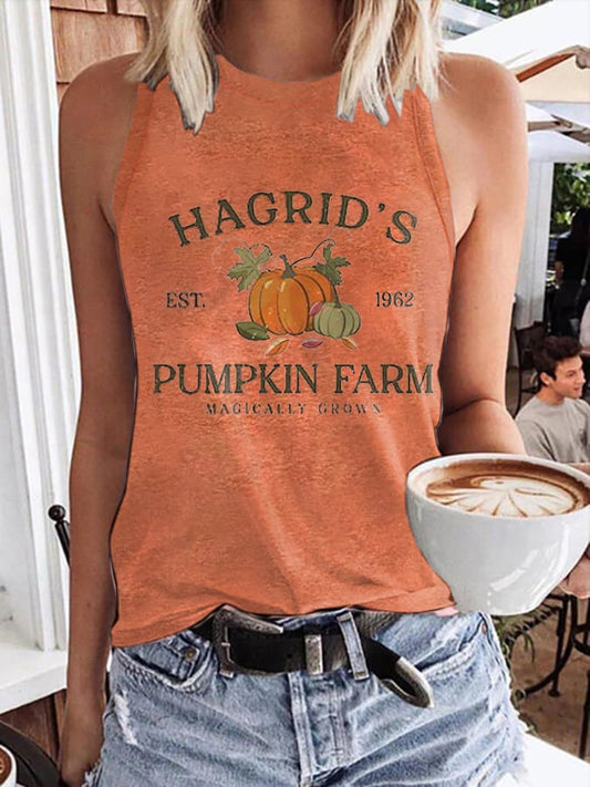 Women's Hagrid'S Pumpkin Patch Print Tank Top