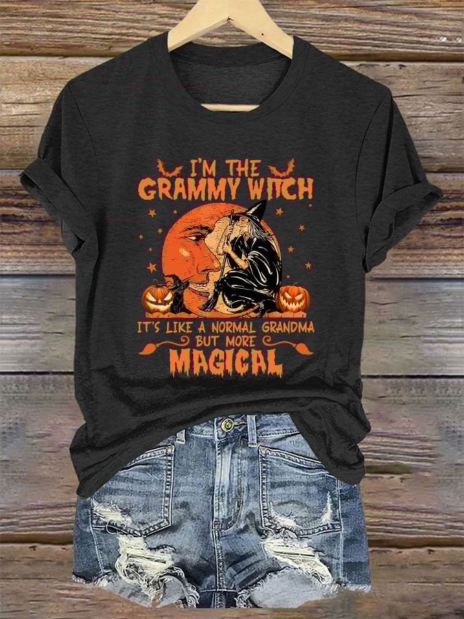 Women's I'm the Grammy Witch Printed T-Shirt
