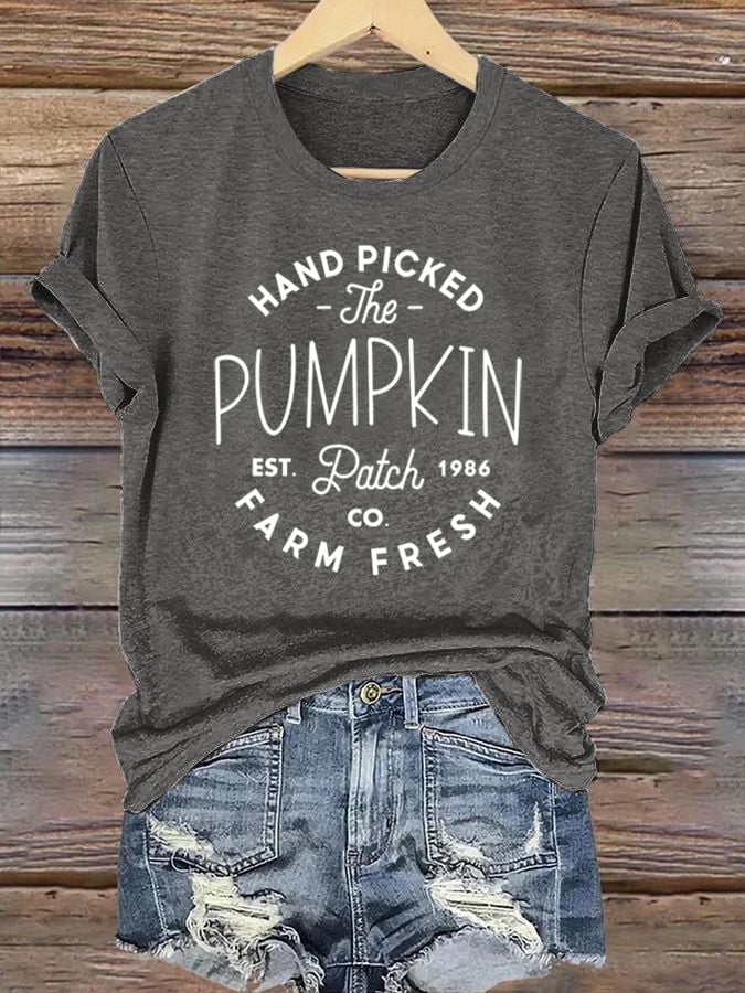 Women's  Hagrid’s Pumpkin Patch  Printed Casual T-Shirts