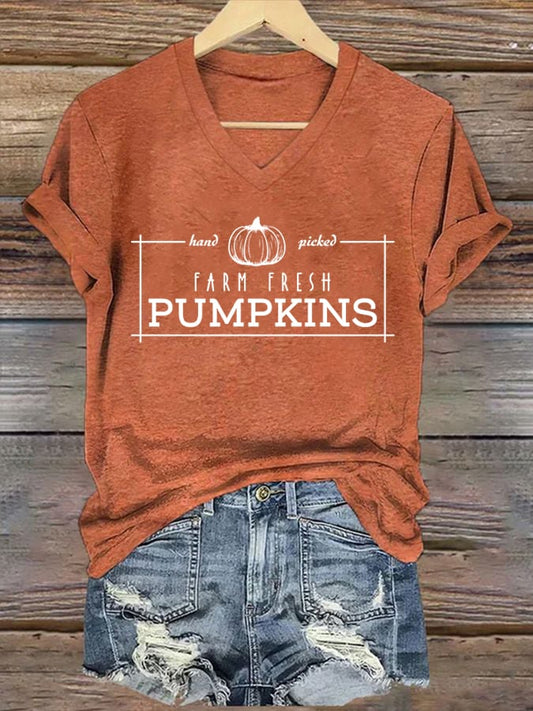 Women'S Hagrid’s Pumpkin Patch Print Casual T-Shirt
