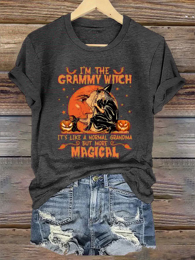 Women's I'm the Grammy Witch Printed T-Shirt