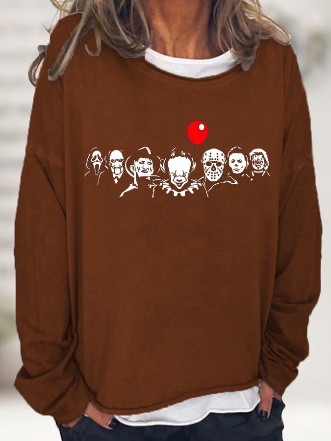 Women's Halloween Print Casual Long Sleeve