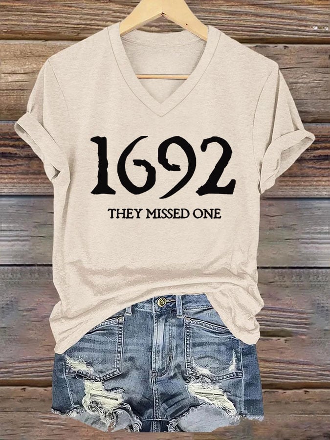 Women's 1692 They Missed One Salem Witch Print T-Shirt