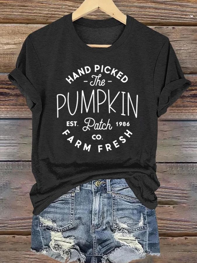 Women's  Hagrid’s Pumpkin Patch  Printed Casual T-Shirts