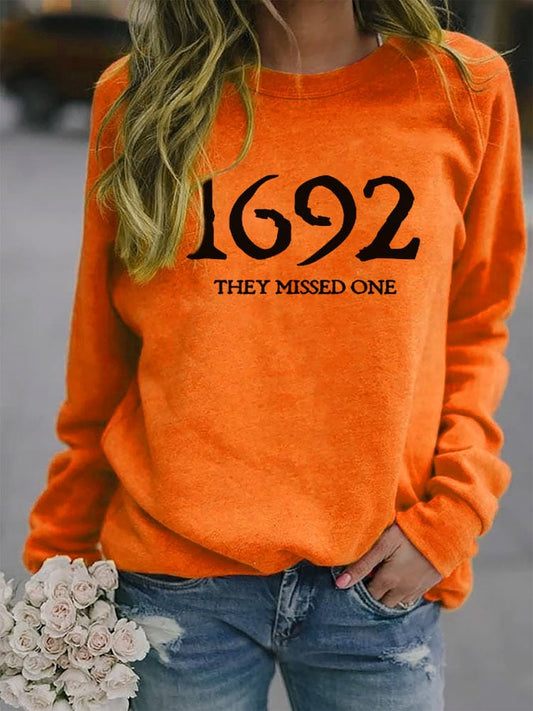 Women's 1692 They Missed One Salem Witch Print Sweatshirt