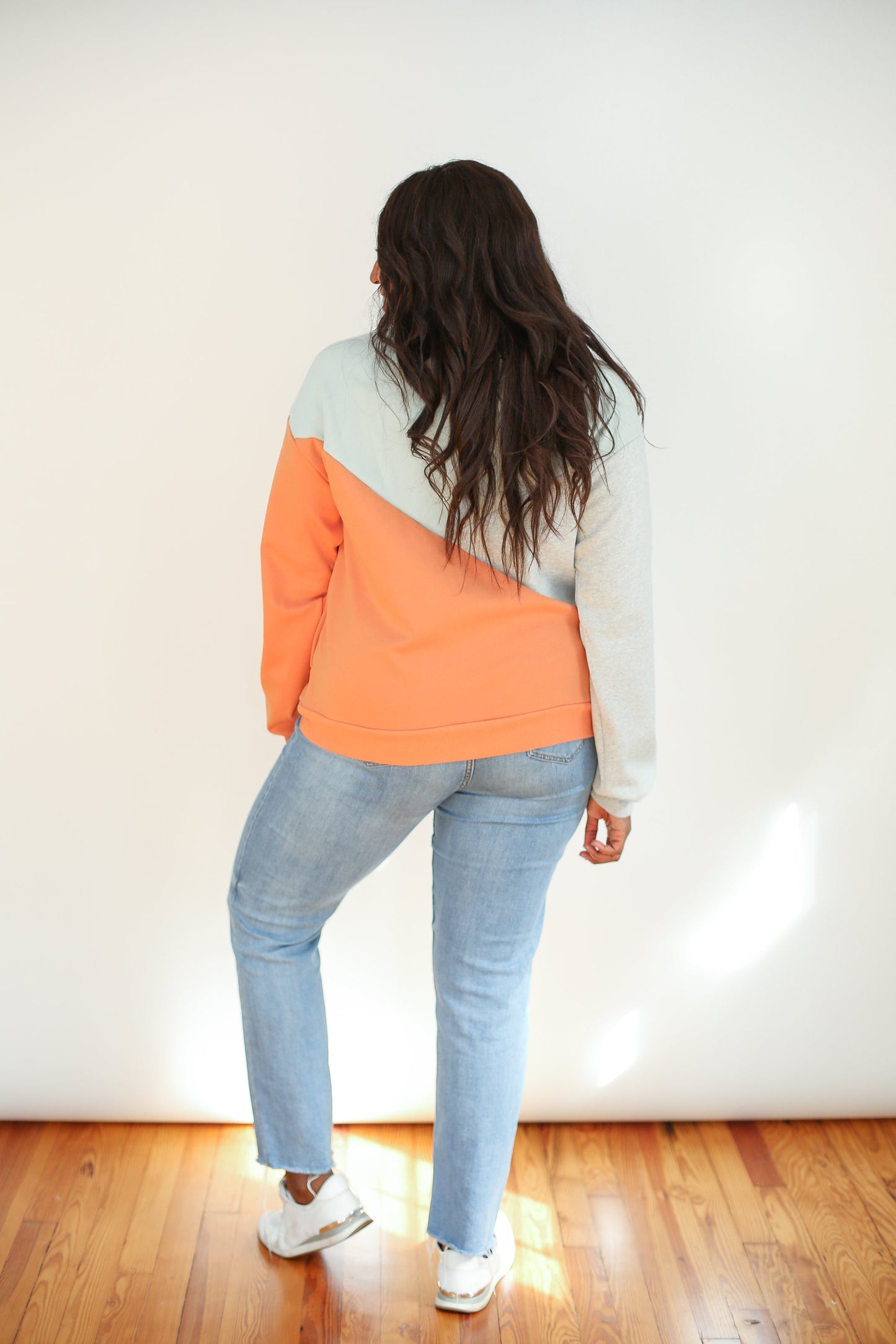 Velour Interior Diagonal Zip Breastfeeding Sweatshirt